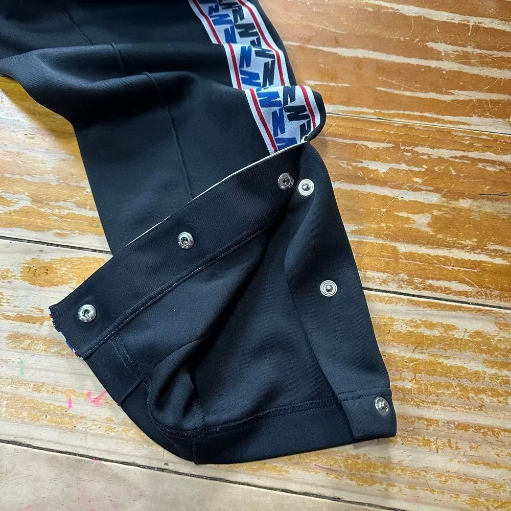 Vintage Nike Pants Womens Medium Black Graphic Line Red Tag Fleece‎ 25